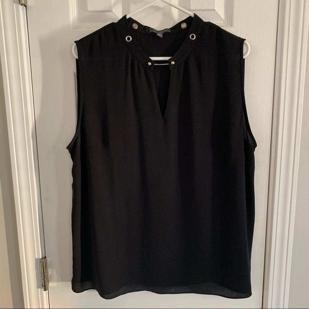Black sleeveless top
